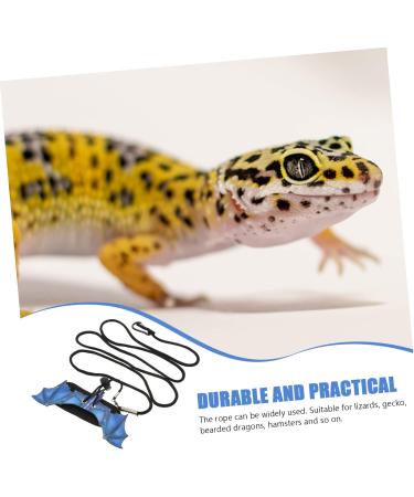 Mipcase 1 Set Lizard Leash Outdoor Vest Dragon Harness and Leash Reptiles Pulling Strap Adjustable Iguana 17X7X0.1CM Blue - Buy Online on GoSupps.com