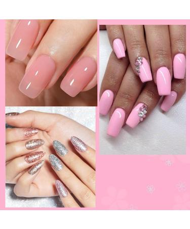 Nail Polish Set - Nude Color Nail Polishes - Quick Dry Nail Polish - Long Lasting Jelly Pink Glitter 6 Colors Nail Varnish - Natural Look Long Lasting Nail Varnish Gift Set DIY Manicure Home nude pink - Buy Online on GoSupps.com