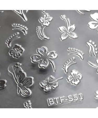 4 Sheets Flowers Nail Stickers Spring Summer 4 Colours Nail Art Decals Self-Adhesive Nail Art Sticker Manicure Tips DIY Nail Art Nail Decorations for Women Girls - Buy Online on GoSupps.com