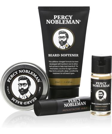 Percy Nobleman Beard Survival Kit - Beard Oil, Balm, Wax, Softener Set - Buy Online on GoSupps.com