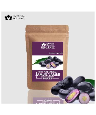 Buy Blessfull Healing Organic Jamun Powder | 100% Pure Natural Jambu Powder - 100g for Health Benefits - Buy Online on GoSupps.com