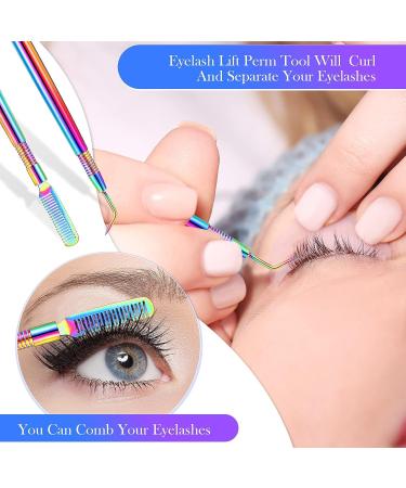 2-Piece Stainless Steel Eyelash Lift Perm Tool Set with Comb - Multi Color | Eyelash & Eyebrow Perming, Tinting, Curling Extensions Supplies - Buy Online on GoSupps.com