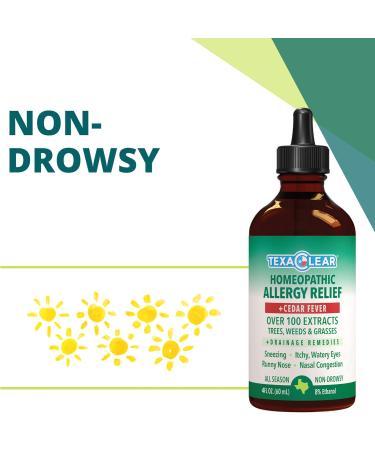 TexaClear Cedar Fever Allergy Relief Drops Homeopathic 4oz for Texas Zones 2 5 6 | All Season Relief & Drainage Remedies - Buy Online on GoSupps.com
