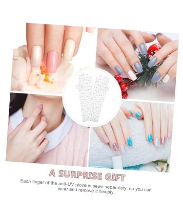 FRCOLOR 6 Pairs Nail Gloves Anti-uv Mittens Uv Gloves for Gel Manicures Nail Dryer Glove Women Gloves Uv Prevention Gloves Women's Sun Protection Polyester Manicure Tools White - Buy Online on GoSupps.com