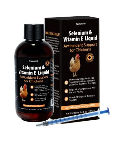 E+S Poultry Vitality Formula | Selenium for Chickens and All Poultry | Nutrient Support Liquid for Energy Balance and Mobility | Feed Mix Additive for Healthy Growth