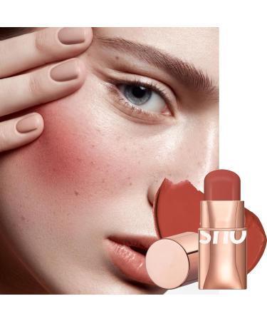 Waterproof 3-in-1 Cream Blush Stick - Long-Lasting Multi-Use Blusher for Lip, Cheek, Eye - Moisturizing & Blendable - Natural Look - Easy to Apply (02 Red Fervor) - Buy Online on GoSupps.com