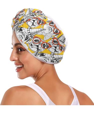 Glasses Pug Microfiber Towel - Quick Dry Wet Hair Towel for Women & Girls - 2 Pack (9.5 x 24) | Ideal for Travel & Everyday Use - Buy Online on GoSupps.com