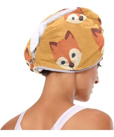 Fox Head Hair Towel 2 Pack - Super Absorbent Quick Dry Hair Turbans for Women & Girls - Buy Online on GoSupps.com