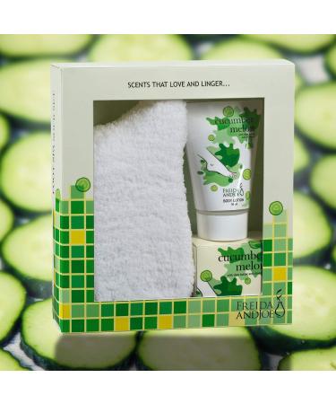 Spa Bath Gift Basket - Cucumber Melon Fragrance - Luxury Body Set with Lotion, Bath Salts, Cozy Socks - At-Home Self Care Kit for Women - Buy Online on GoSupps.com