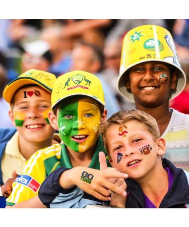 LUOEM Football Face Tattoos - 72 Pcs Temporary Body Stickers for Sports Events and Parties - Buy Online on GoSupps.com