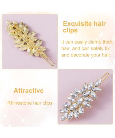 Cosmmap Rhinestone Hairpins Set - Geometric Crystal Clips for Women & Girls - Golden & Silver - Perfect Mother's Day Gift - Buy Online on GoSupps.com