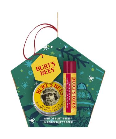 Burt's Bees for Lip & Hand Cranberry Spritz Lip Balm and Hand Salve in a Festive Box Bit of Burt's 2 Count (Pack of 1) Bit Of Burt's - Cranberry Spritz