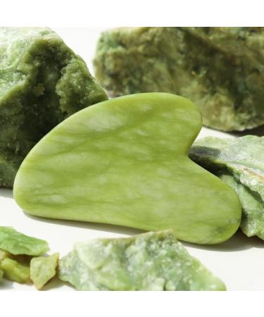 Huefull Gua Sha Facial Tool for Face & Body | Self Care & Tension Relief | Perfect Skin Care Gift for Men & Women | Xiuyan Green | Christmas Gifts - Buy Online on GoSupps.com
