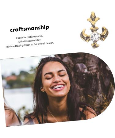 PACKOVE Tooth Gems Kit 3pcs Retro Vintage Decor Retro Decor Costume Supplies European and American Barbecue Dental Tooth Jewels - Buy Online on GoSupps.com