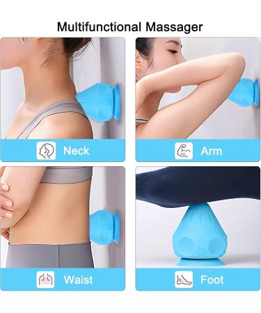Dawris Trigger Point Presser - Suction Cup Massage Ball for Feet Hands Back & Legs | Fascia Ball Muscle Relief & Fitness Tool (Blue) - Buy Online on GoSupps.com