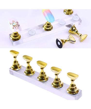 Bsowte 3X Magnetic Acrylic Manicure Tools Nail Practice Hand Nail Exercises Pedestal Nail Supplies Nail Tips Display Stand - Buy Online on GoSupps.com