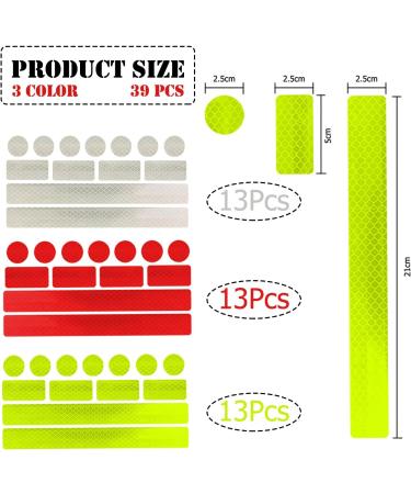 Buy Reflective Stickers Set - 3 Multi-Color Reflectors for Motorcycle Car Bicycle Stroller & School Bags | Enhance Safety & Visibility  - Buy Online on GoSupps.com