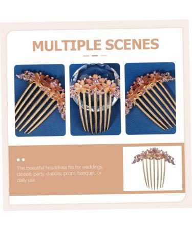 Mikinona Opal Comb Side Hair Clip Wedding Hair Accessories for Brides Floral Hair Clips Small Tooth Comb Bridal Hair Clip Hair Comb Clip Wide Tooth Combs for Women Hair Topper Alloy Purple - Buy Online on GoSupps.com