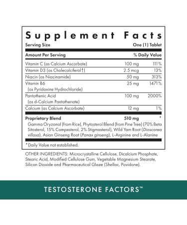 MICHAEL'S Health Naturopathic Programs Testosterone Factors - 60 Vegetarian Tablets - Nutrients to Support Testosterone Production - Kosher - 60 Servings - Buy Online on GoSupps.com