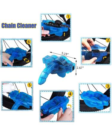 8PCS Bike Cleaning Tool Kit | Bike Chain Cleaner & Brush Set for Mountain, Road, City, Hybrid, BMX, Folding Bikes - Buy Online on GoSupps.com
