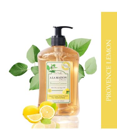 A La Maison Provence Lemon Hand Soap 16.9 Fl oz (Pack of 3) - Moisturizing French Milled Natural Hand Wash - Buy Online on GoSupps.com
