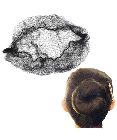 Hair networks 50.8 cm invisible elastic edge network personnel network for women and girls hair network for bun ballet dancer black 10 pieces
