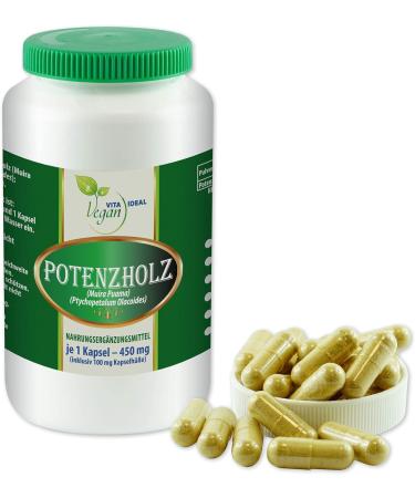 Vita Ideal Vegan Muira Puama Potency Wood Capsules - 360 Natural Plant-Based Powder No Additives - Buy Online on GoSupps.com
