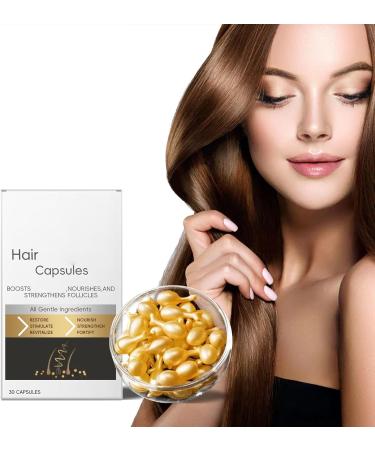  Generisch Hair Restoration Capsules - Pack of 30 Ginger Hair Growth Capsules - Anti-frizz - Regenerates and thickens hair by nourishing the scalp and hair follicles - Buy Online on GoSupps.com