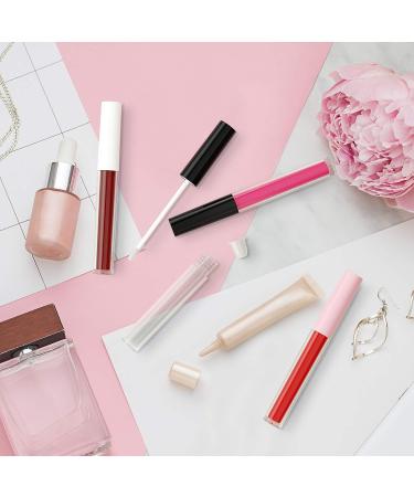 RONRONS Set of 20 Refillable Lip Gloss Bottles with Rubber Inserts - Pink+Black Empty Lip Gloss Tubes - Buy Online on GoSupps.com