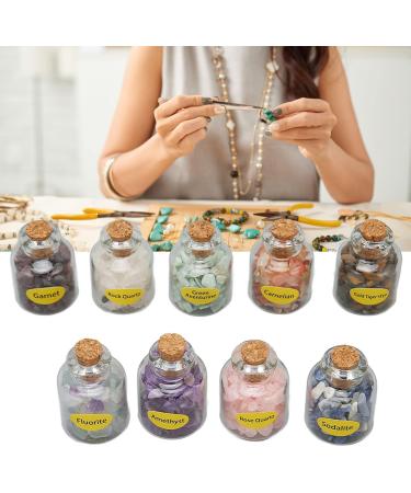 Buy Weikeya Mini Stone Bottles Set - 9PCS Portable Chip Crystal Decor | International Shipping - Buy Online on GoSupps.com