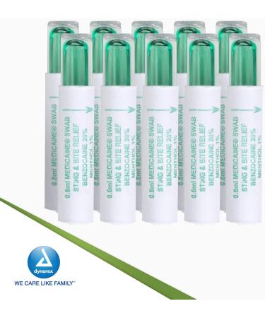 10-Pack Dynarex Medicaine Sting & Bite Ampules - Fast Bug Bite Itch Relief with Benzocaine & Menthol - 0.02 fl. oz. Each - Buy Online on GoSupps.com