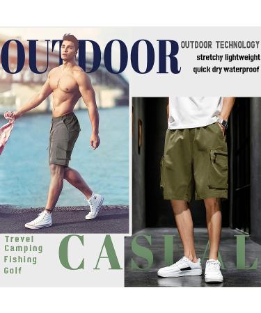 CANGHPGIN Men's Quick Dry Cargo Shorts - Dark Grey, Medium - Buy Online on GoSupps.com