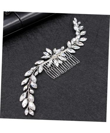 DOITOOL Crystal Hair Comb Bridal Wedding Headpiece Leaf Hair Pin Rhinestone Headpiece Jewelry Hair Comb Rhinestone Hair Clip Rhinestone Barrettes Tiara Bride Manual Hair Piece - Buy Online on GoSupps.com