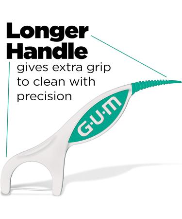 GUM Professional Clean Plus Flosser Picks, Promotes Healthier Gums, Comfort-Pick for Gentle Massage, Fresh Mint Flavour, Teal & White, 60 Flossers (1 Bag) - Buy Online on GoSupps.com