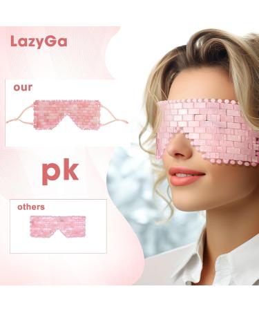 Shop Rose Quartz Eye Mask - Adjustable Natural Gemstone Sleep Mask for Hot & Cold Therapy | LazyGa - Buy Online on GoSupps.com