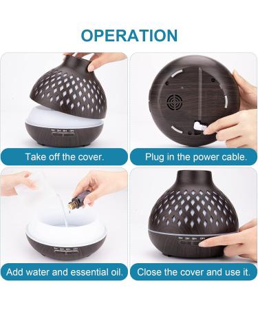 SPLITSKY 400ML Oil Diffuser with Remote Control - Aroma & Essential Oil Nebulizer for Home | 7 LED Light Colors | Air Scent Humidifier - Buy Online on GoSupps.com