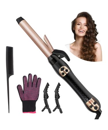 MYMULIKE Automatic Hair Curler Rotating Curling Iron 1 Inch With 6 Adjustable Temp and LCD screen 30s Instant Heat Up 430 F 1H Auto-Off Curling Iron for Long/Middle/Short All Hair