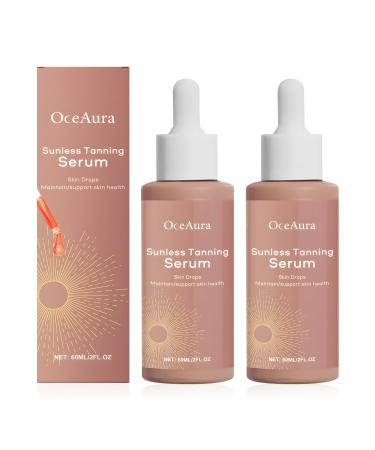 Lot de 2 bouteilles de gouttes de bronzage gouttes de bronzage sans soleil pour augmenter naturellement bronzage naturel et durable pour obtenir un bronzage individuel du visage 1 unit (Lot de 2)