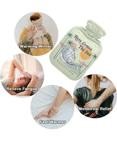 Naanle Palm Sea Wave Hot Water Bottle - Transparent Hand & Foot Warmer for Pain Relief | 1L Heat & Cold Therapy - Buy Online on GoSupps.com