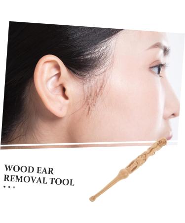 Premium Wood Ear Wax Removal Tool - Earwax Digger & Scoop for Safe Effective Cleaning - Child & Household Use - Buy Online on GoSupps.com