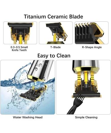 Men Hair Clipper Electric Pro Outliner Grooming Rechargeable Cordless Close Cutting T-Blade Trimmer for Men Gapped Detail Beard(Black) - Buy Online on GoSupps.com