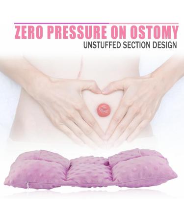 Ostomy Seatbelt Pillow - Driving Protector & Stoma Shield | Must-Have Ileostomy & Urostomy Supplies | Soft Minky Dot Lavender - Buy Online on GoSupps.com