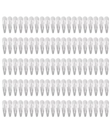 100 pieces 2 inch 5 cm silver snap metal hair clip hair clips hair needles clips thin fine bang hair holder tinker diy accessories for women girls children