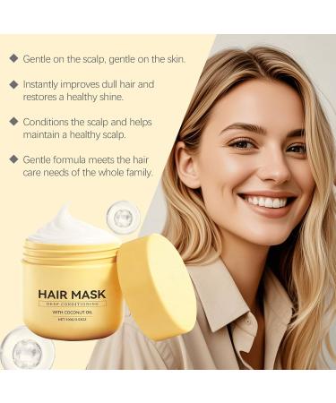 Masque capillaire l huile de noix de coco Soin intensif pour cheveux secs et ab m s r paration des pointes fourchues renforce les racines et r duit la chute des cheveux (3pcs) - Buy Online on GoSupps.com