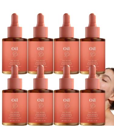 XUSHAOLUN Set of 8 firming facial oils with peptides and ginseng extract - Long-lasting moisturizing oil - Fast-absorbing face cream - Serum for smoother skin