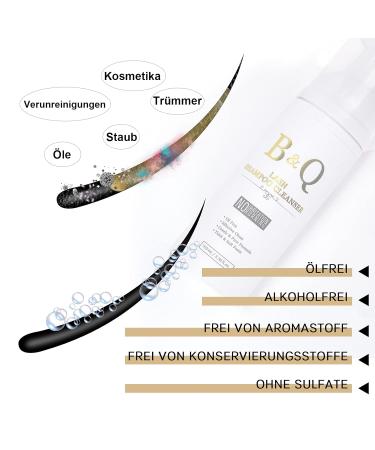 Eyelash Shampoo 100ml | Oil-Free Lash Cleaner for Extensions | B & Q Lash - Buy Online on GoSupps.com