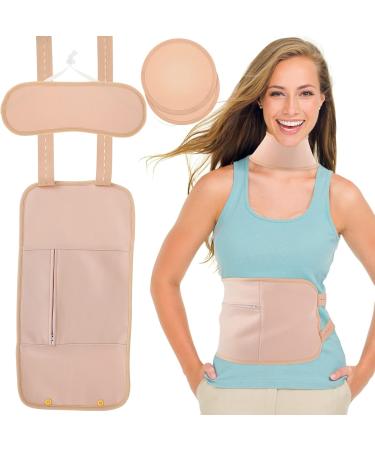 Castor Oil Pack Reusable Castor Oil Wrap with Adjustable Straps Soft Comfortable Ice/Heat Castoroil Pack Self Conditioning Aid Cotton Wrap Pack for Liver Detox Insomnia Constipation Muscle Pain Picture model set Khaki - Buy Online on GoSupps.com