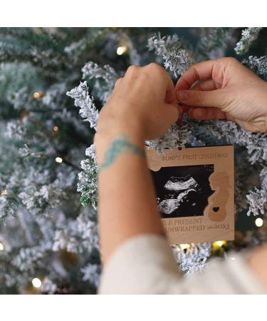 Heart's Sign Bump 1st Christmas Ornament 2022 | Ultrasound Frame for Mom To Be | New Mom Gifts - Buy Online on GoSupps.com