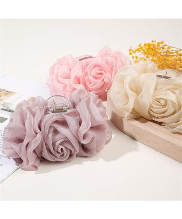 amangul Chiffon Hair Clips -Slip Large Hair Clamps Cute Hair Catch Hair Pins Barrettes Strong Hold Hairpin for Girls(Black) - Buy Online on GoSupps.com