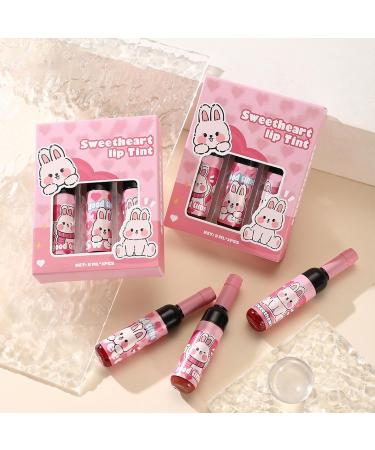 Lip Gloss Lip Liner Stain3 Colors Moisturizing Lip Liner Stain Antistick Cup Wine Bottle Shape Beauty Supplies for Daily Commuting or Dating - Buy Online on GoSupps.com